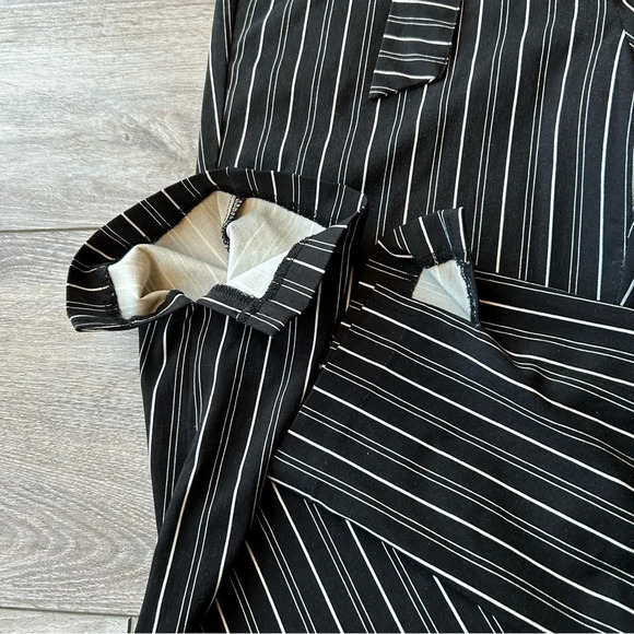 89th Madison Pinstriped  Stretch Paperbag Waist Pants - Picture 8 of 12